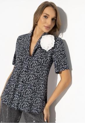 Блуза Модный коктейль (с брошкой)